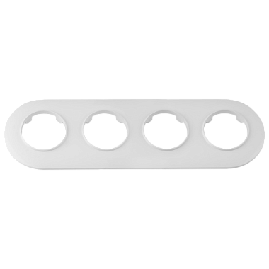 Рамка 4-постовая круглая Bylectrica Прованс белый