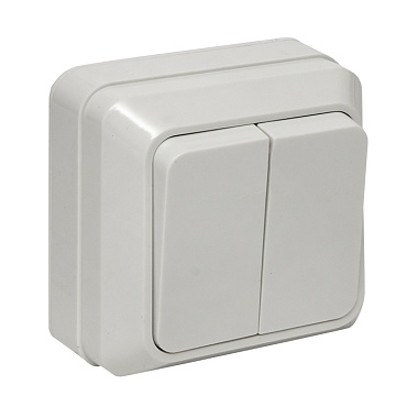 Выключатель 2 ОП 10А EKF Рим белый