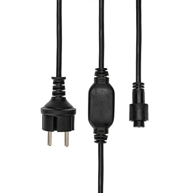 Блок питания для уличных гирлянд 230В, 3А, черный каучук IP67 Neon-Night