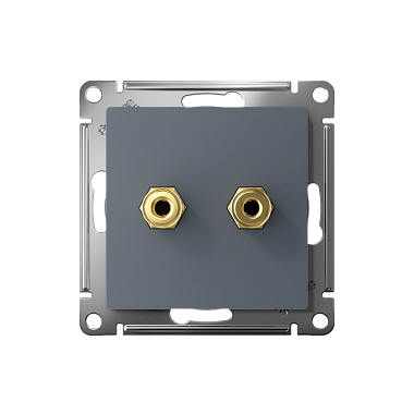 Розетка 1 СП аудио двойная механизм SE AtlasDesign грифель