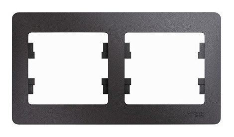 Рамка 2-постовая гориз. SE Glossa графит