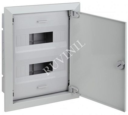 Бокс встраиваемый 24 мод. 325х430х103 IP40 с метал. дверью Рувинил серый