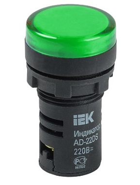 Лампа (LED) матрица d22мм зеленый 24В AC/DC AD-22DS IEK