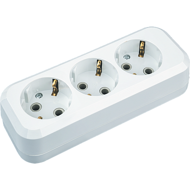 Корпус удлинителя 3 гнезда с/з 16А 250В Navigator 61 585