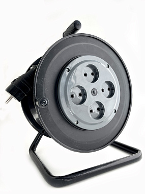 Удлинитель 4*25 м на пласт. катушке и метал. стойке КГ 2х1,5 Меркурий