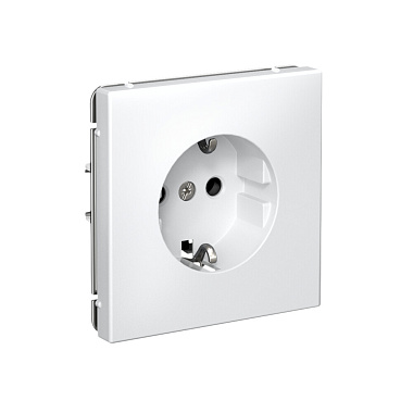 Розетка с заземлением 1 СП 16А механизм безвинт. зажим SE ArtGallery белый