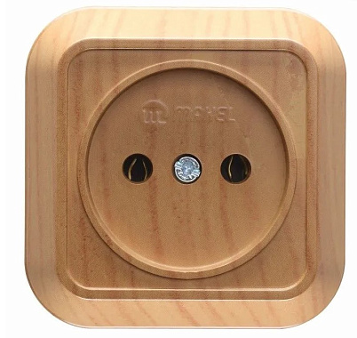 Розетка 1 ОП 16А (квадрат) Makel SivaUstu дуб