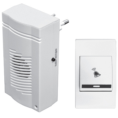 Звонок беспроводной Комфорт КМ-01С 32 мелодии дальность 100 м блок звонка вставляется в электрическую розетку 220В Мономах