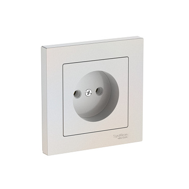 Розетка 1 СП 16А безвинт. зажим SE AtlasDesign жемчуг