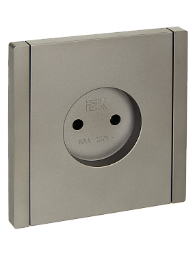 Розетка 1 СП 10А IEK FP518 Forte&Piano сталь