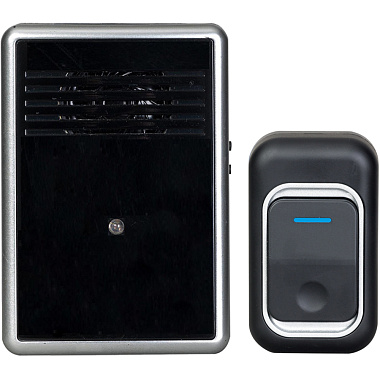 Звонок беспроводной Трио ТР-01Б 25 мелодий дальность 150 м с регулятором громкости настольно-настенный 4-тональная полифония брызгозащищенная кнопка М