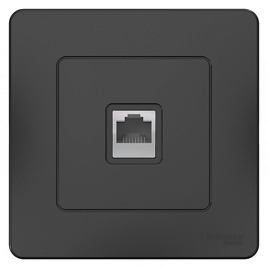Розетка 1 СП телефонная RJ11 SE Blanca антрацит