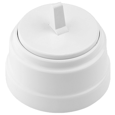 Выключатель 1 ОП 10А проходной Bylectrica Ретро белый