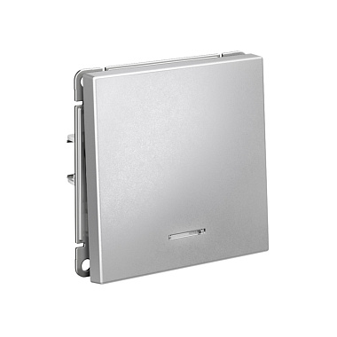 Выключатель 1 СП 10АХ с подсв. сх.1а механизм безвинт. зажим SE ArtGallery алюминий