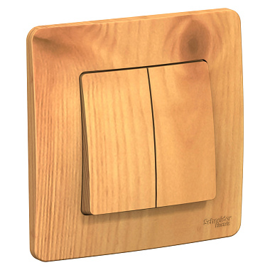 Выключатель 2 СП 10А SE Blanca ясень