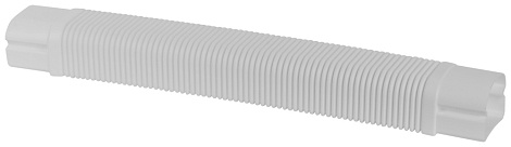 Поворот гибкий гофрированный для РКК-74х55мм Рувинил Арктика белый