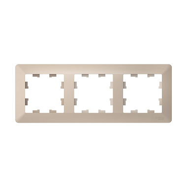 Рамка 3-постовая SE AtlasDesign Air песочный/дымчатый белый