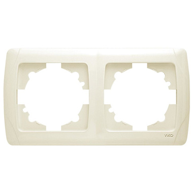 Рамка 2-постовая гориз. Viko Carmen крем