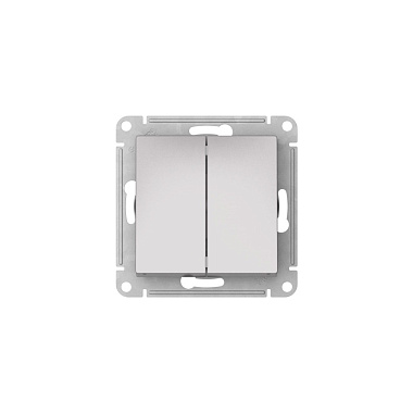Переключатель 2 СП 10АХ сх.6/2 механизм безвинт. зажим SE AtlasDesign алюминий