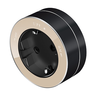 Розетка трековой системы 2К+З круглая 16А/250В SE MultiTrack песочный