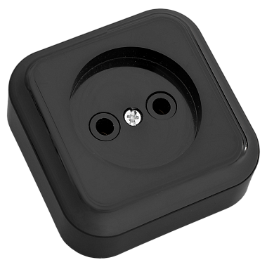 Розетка 1 ОП 16А Bylectrica Пралеска черный