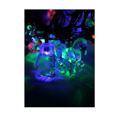 Гирлянда 30LEDMIX3_RGB микс(пингвины,лошади,олени) 30 LED зел. проводом 4.4 метра Космос