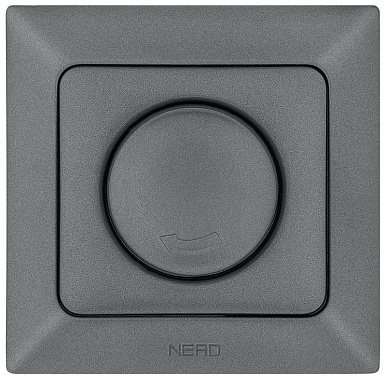 Светорегулятор 1 СП 800Вт поворотный (диммер) Ne-ad Aras графит