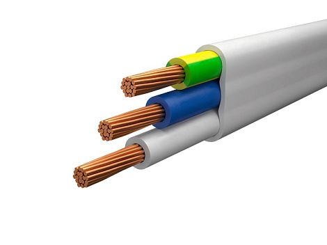 ПУГНП 3х1,5 Провод бытовой плоский белый (ККЗ)