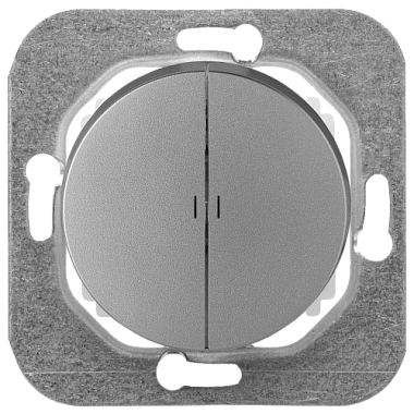 Выключатель 2 СП 10А с подсв. механизм Bylectrica Прованс серебро