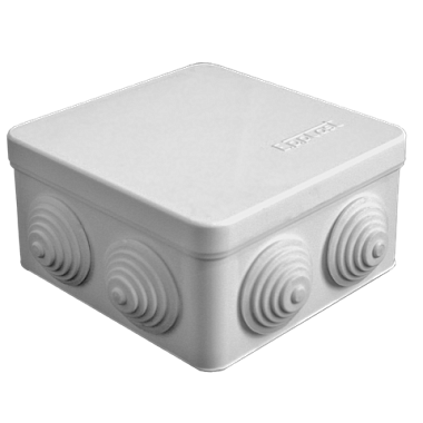 Коробка расп. ОП 105х105х56мм IP54 7 вводов (7 гермовводов) серый E.p.plast