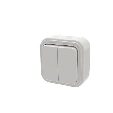 Выключатель 2 ОП  6А БелТИЗ Элект Викинг белый