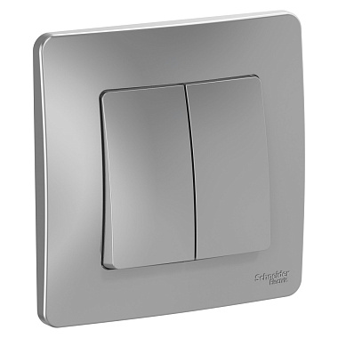 Выключатель 2 СП 10А SE Blanca алюминий