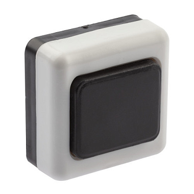 Кнопка звонка ОП проводная D2 черная ЭРА Б0051802