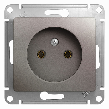 Розетка 1 СП 16А механизм SE Glossa платина