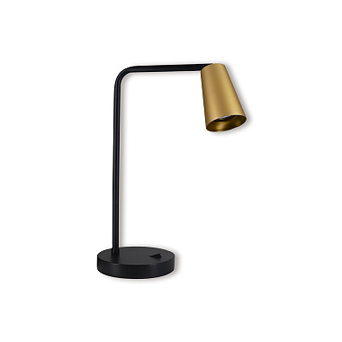 Светильник под лампу GU10 настольный BELL MR16 35Вт 230V золото и чёрный Feron