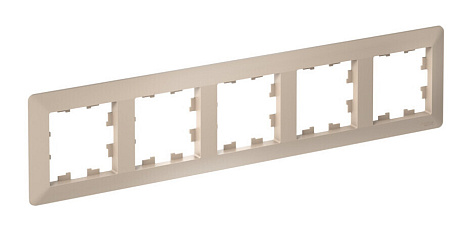 Рамка 5-постовая SE AtlasDesign Air песочный/дымчатый белый