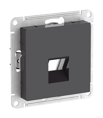 Лицевая панель розетки 1-местной для функций типа Keystone SE Atlasdesign базальт