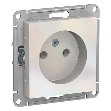 Розетка 1 СП 16А механизм SE AtlasDesign жемчуг