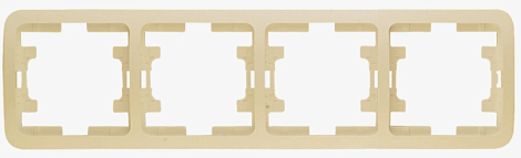 Рамка 4-постовая Makel Mimoza кремовый