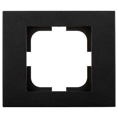 Рамка 1-постовая Ovivo Grano черный металлик