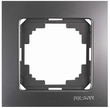 Рамка 1-постовая Nilson Touran Metallic антрацит