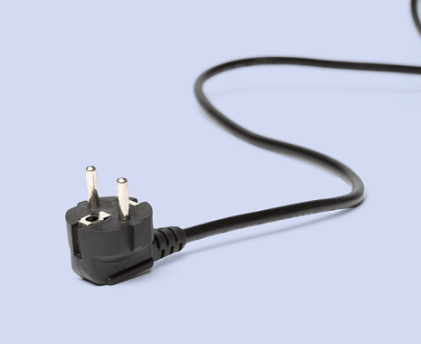 Шнур с вилкой L-3,0м черный ПВС 3х0,75