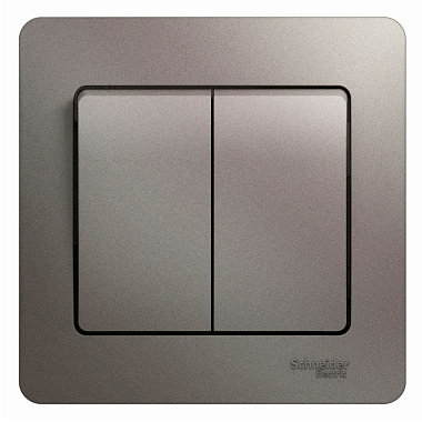 Выключатель 2 СП 10АХ сх.5 SE Glossa платина