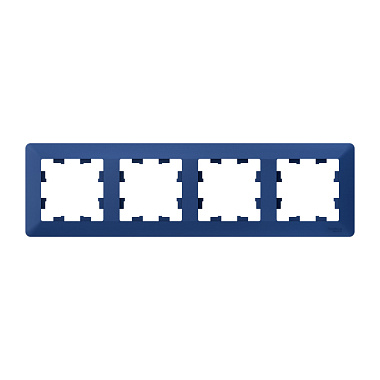 Рамка 4-постовая SE AtlasDesign Air аквамарин/дымчатый черный