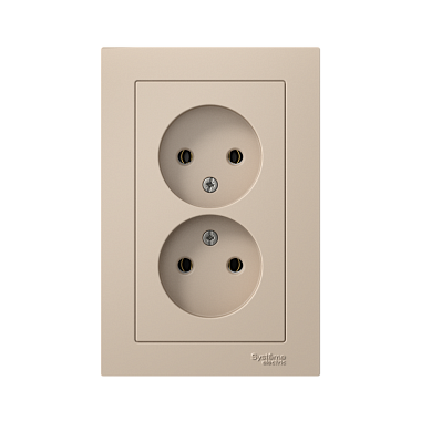 Розетка 2 СП 16А SE AtlasDesign песочный