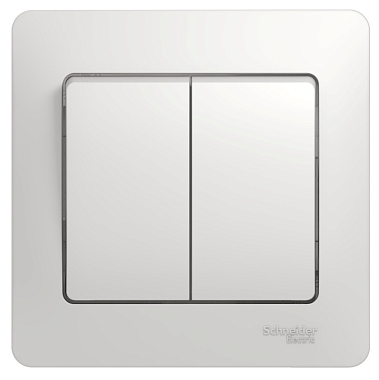 Выключатель 2 СП 10АХ сх.5 SE Glossa белый