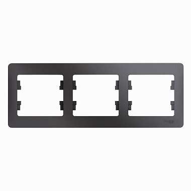 Рамка 3-постовая гориз. SE Glossa графит