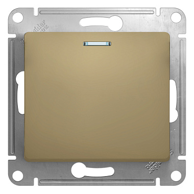 Выключатель 1 СП 10АХ с подсв. сх.1а механизм SE Glossa титан