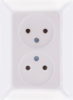 Розетка 2 СП 16А Ne-ad Aras белый жемчуг