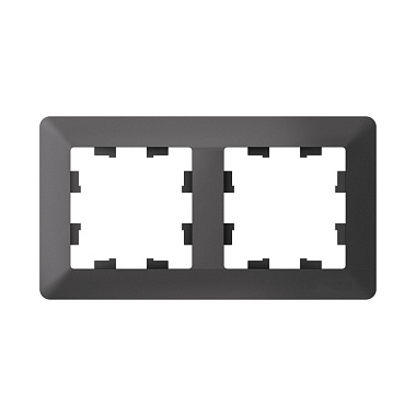 Рамка 2-постовая SE AtlasDesign Air базальт/дымчатый черный